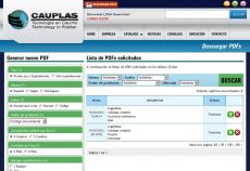 Panel de generación de catálogos en PDF para clientes