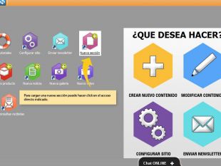 4) Crear una secci&oacute;n o p&aacute;gina